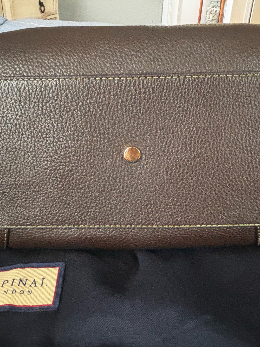 Aspinal of London Hudson Midi in Chocolate Milled Pebble - Picture 14 of 16